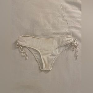 White Ribbed Bikini Bottoms